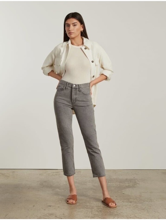 Everlane Denim - Everlane women’s Relaxed Jeans in Dark Gray “The 90’s Cheeky Jean”